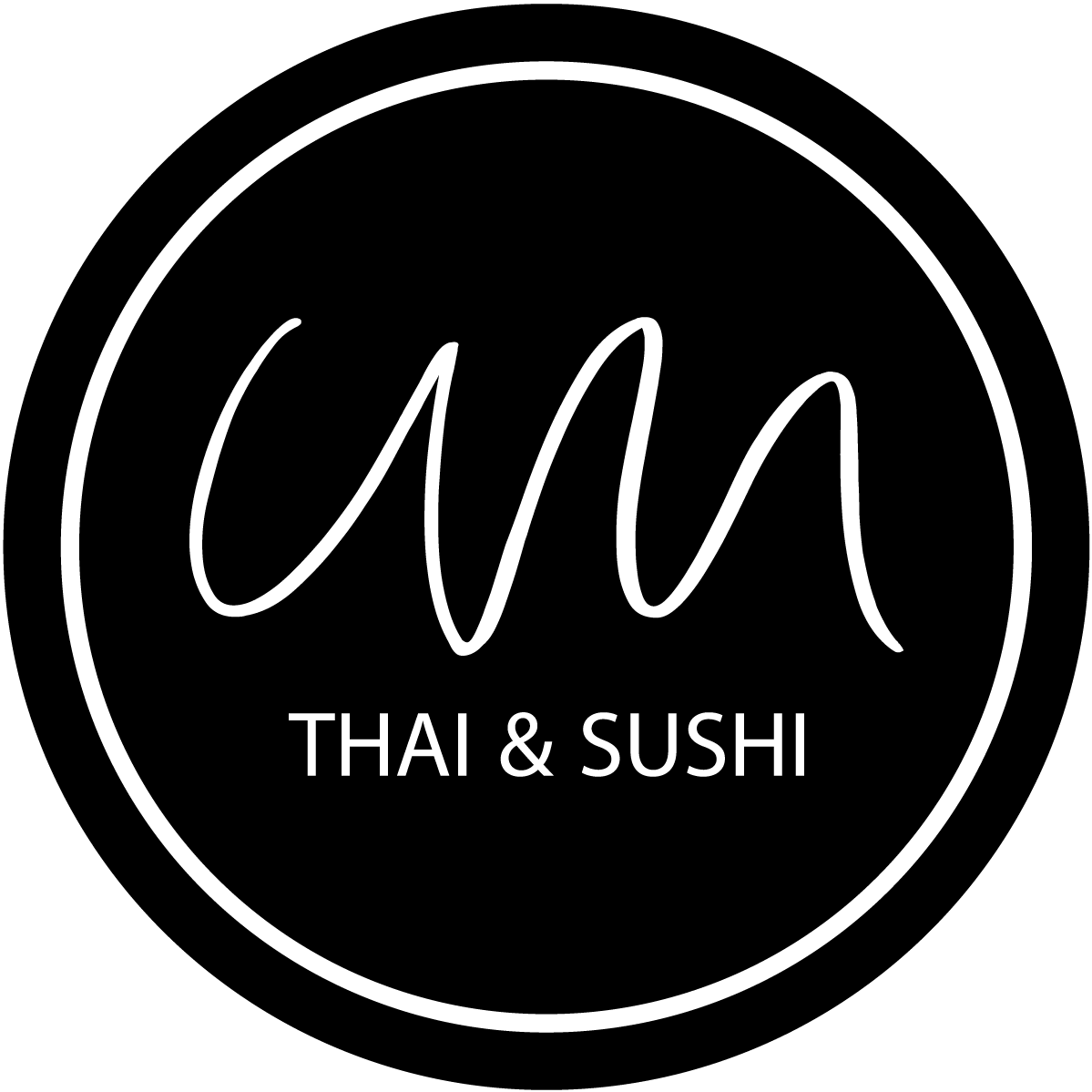UM Thai & Sushi logo med transparent bakgrund